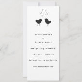 gitaar met Tortelduifjes Save The Date (Achterkant)