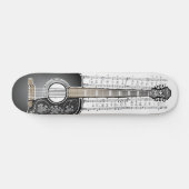 gitaar met vel muziek - Skateboard (Horizontaal)
