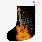 gitaar met vuurwerk, kleine kerstsok (Achterkant)
