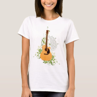 gitaar met wijnstokken t-shirt