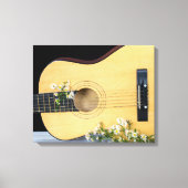 gitaar met wildbloemrooster canvas afdruk (Voorkant)