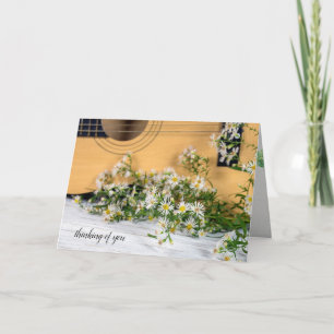 gitaar met wildflowers kaart