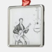 gitaar metalen ornament (Links)