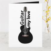 Gitaar Mijn liefde gitaar Kaart (Gele Bloem)