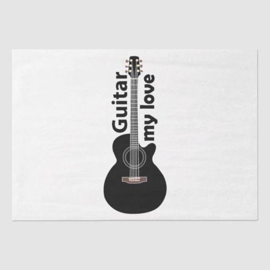 Gitaar Mijn liefde gitaar Tissuepapier (Voorkant)