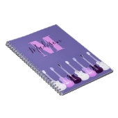 Gitaar Monogram Roze Paars Notitieboek (Rechterzijde)