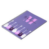 Gitaar Monogram Roze Paars Notitieboek (Linkerzijde)