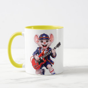 Gitaar Muis Schattig Rock Muziek Karakter Mok