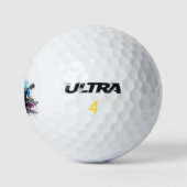 Gitaar Musicus logo Monogram Kunst Golfballen (Logo)