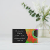 Gitaar Muziek Lessen Modern Zwart Visitekaartje (Staand voorkant)