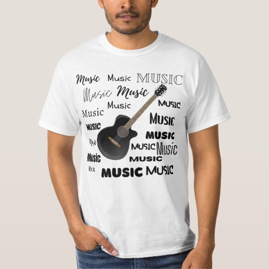 gitaar muziek liefhebber, muzikaal, instrument  t-shirt (Voorkant)