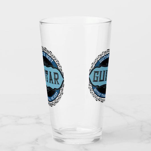 Gitaar muziek notitie cirkel glas (Links)