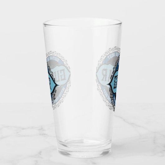 Gitaar muziek notitie cirkel glas (Rechts)