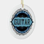 Gitaar muziek notitie cirkel keramisch ornament (Rechts)