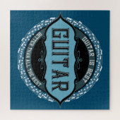 Gitaar muziek notitie cirkel legpuzzel (Horizontaal)