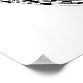 Gitaar muziek notitie cirkel poster (Hoek)