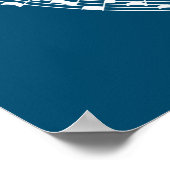 Gitaar muziek notitie cirkel poster (Hoek)