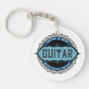 Gitaar muziek notitie cirkel sleutelhanger