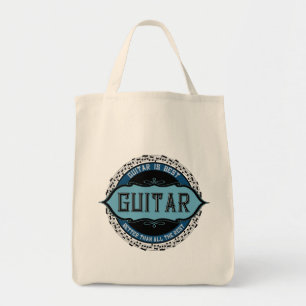 Gitaar muziek notitie cirkel tote bag
