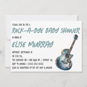 Gitaar, Muziek, Rock-a-Bye Baby shower Kaart