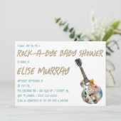 Gitaar, Muziek, Rock-a-Bye Baby shower Kaart (Staand voorkant)