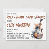 Gitaar, Muziek, Slaap-zachtjes-wieg-babyshower Kaart (Voorkant)