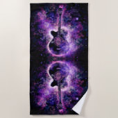 Gitaar muziek strandlaken (Voorkant)