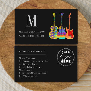 Gitaar Muziekinstructrice Professionele Muzikant L Visitekaartje