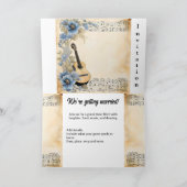 Gitaar Muzieknoten Bloemen Blauw (Binnen)