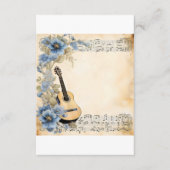 Gitaar Muzieknoten Informatiekaartje (Voorkant)