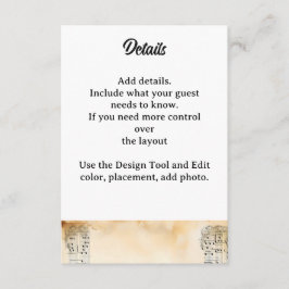 Gitaar Muzieknoten Informatiekaartje