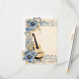 Gitaar Muzieknoten RSVP Kaartje