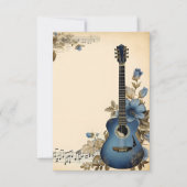 Gitaar Muzieknoten RSVP Kaartje (Voorkant)