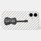 Gitaar Muzieknoten Tekst Case-Mate iPhone Case (Achterkant (horizontaal))