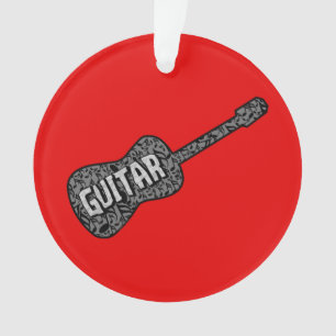 Gitaar Muzieknoten Tekst Ornament