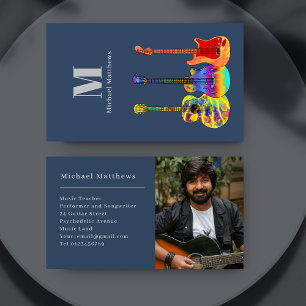 Gitaar Muziekonderwijzer Aangepaste Foto Zakkaartj Visitekaartje