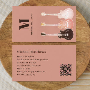 Gitaar Muziekonderwijzer Professionele Muzikant QR Visitekaartje