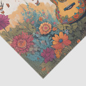 Gitaar onder de boom decoupage tissuepapier (Detail)
