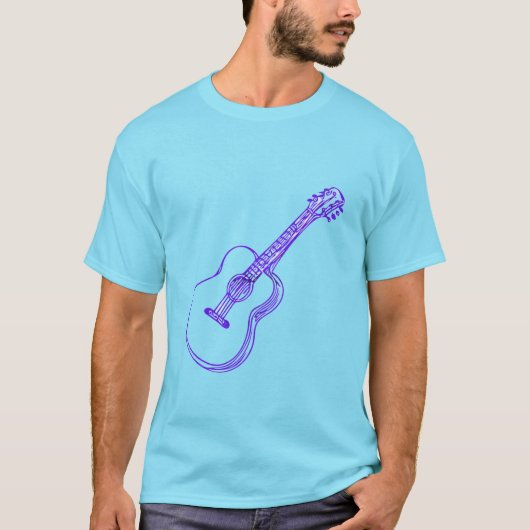 Gitaar ontwerp  t-shirt (Voorkant)