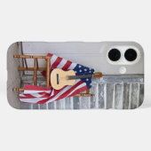 Gitaar op een Amerikaanse vlag Case-Mate iPhone Case (Achterkant (horizontaal))