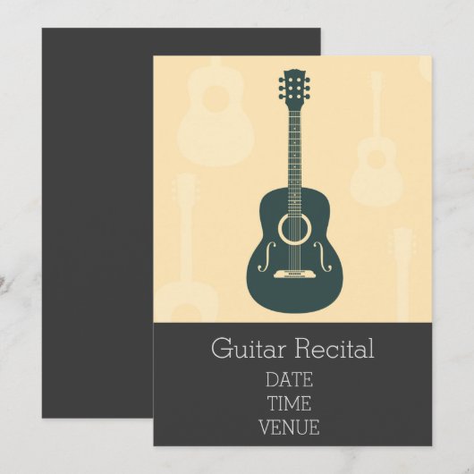 Gitaar Overweging elegante stijlvolle prestaties Kaart (Voorkant / Achterkant)