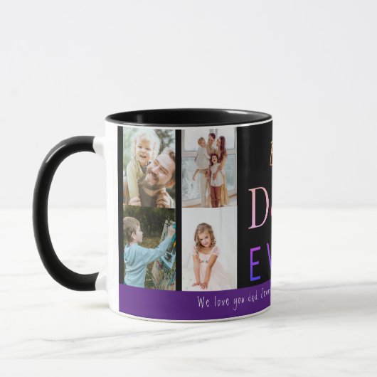 Gitaar Pap Beste Pap Ooit Foto Collage Vaders Dag Mok (Links)