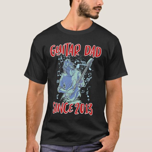 Gitaar papa sinds 2013 t-shirt (Voorkant)