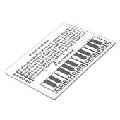 Gitaar Piano Note Grafiek Notitieblok (Schuin)
