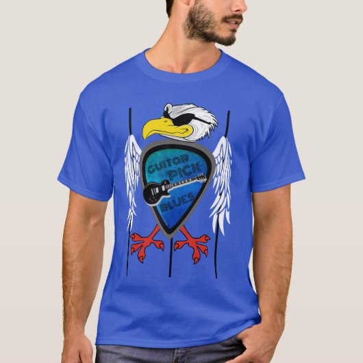 Gitaar Pick Blues Regal Eagle T-shirt (Voorkant)