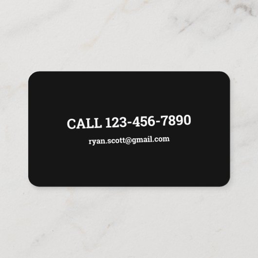 Gitaar Pick Gitarist Instructeur Visitekaartje (Achterkant)