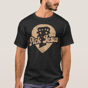 Gitaar Plekker Jezus Muziek Pastor Gelukkige Pasen T-shirt