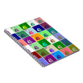 Gitaar Pop Art Spiral Foto Notitieboek (Rechterzijde)