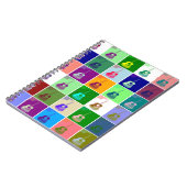 Gitaar Pop Art Spiral Foto Notitieboek (Linkerzijde)