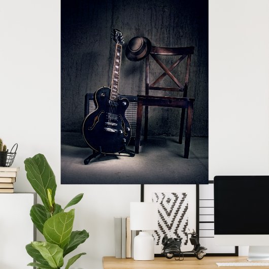 gitaar poster (Thuiskantoor)